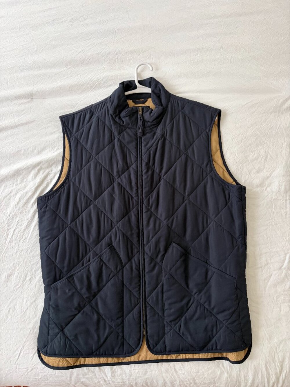 J.Crew Men's Quilted Walker Vest in Navy Blue